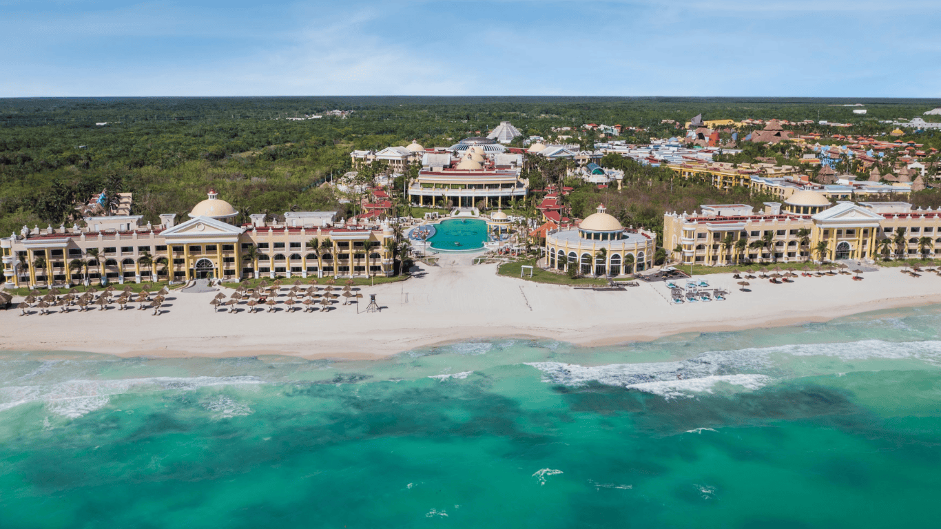 Aerial view of the Riviera Maya resort